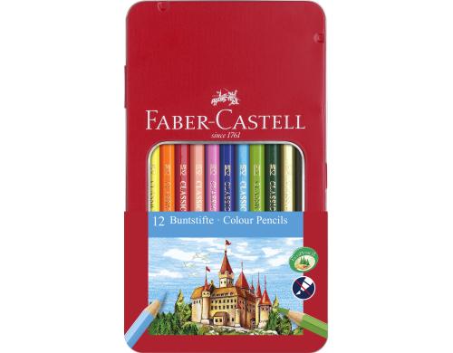 FABER-CASTELL Farbstifte Classic Colour Hexagonal, 12er Metalletui