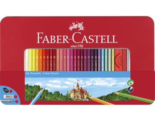 FABER-CASTELL Farbstifte Classic Colour Hexagonal, 60er Metalletui