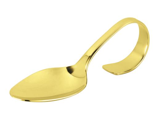 Paderno Fingerfood-Lffel gold 1 Stck, Grsse 12cm, Edelstahl