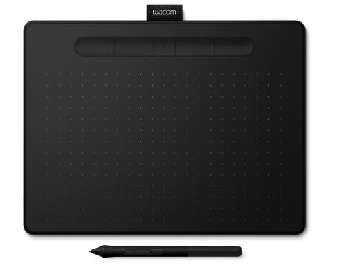 Wacom Grafiktablet Intuos M PT, schwarz multilingual, USB, Bluetooth, 4 ExpressKeys