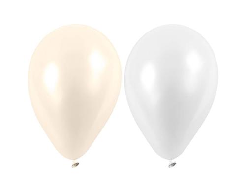 Creativ Company Ballons Set weiss perlmutt 10 Stck, 23 cm, rund
