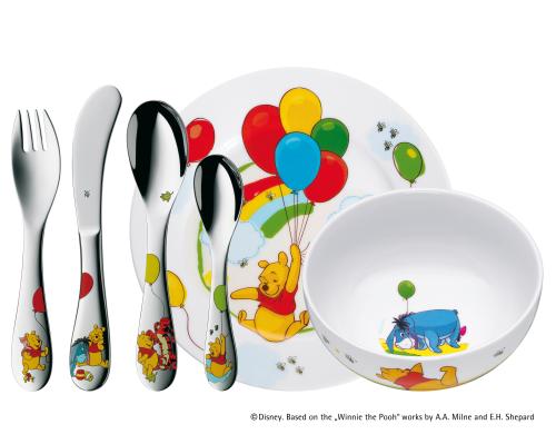 WMF Kinderbesteck 6-teilig Winnie the Pooh inklusive Teller und Mslischale
