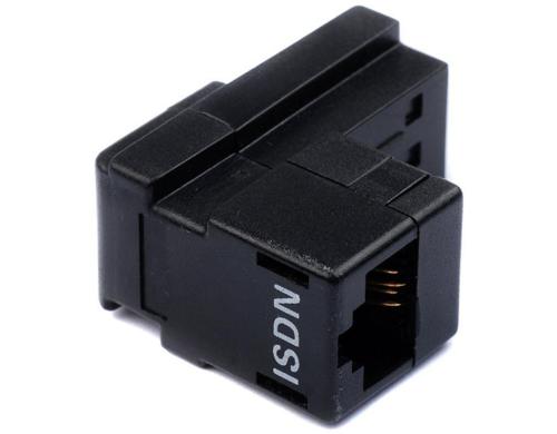ISDN Adapter: T+T89 auf RJ45 8/4 T+T89 Stecker auf RJ-45 Buchse 8/4, schwarz