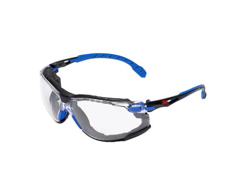 3M Solus Schutzbrille klar, blau mit Antibeschlag-Beschichtung, 1 Stck