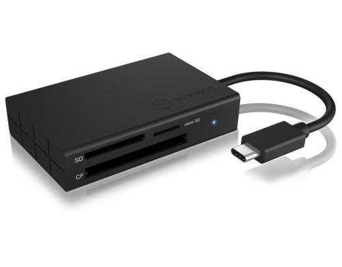 ICY BOX IB-CR401-C3, USB3.0 Multi-Kartenl. USB Type-C, schwarz, 3 Slots