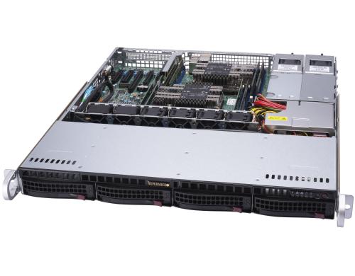 Supermicro 6019P-MTR:2x Xeon Scalable bis 1TB RAM, 4x 3.5 SATA3, red NT, 10G