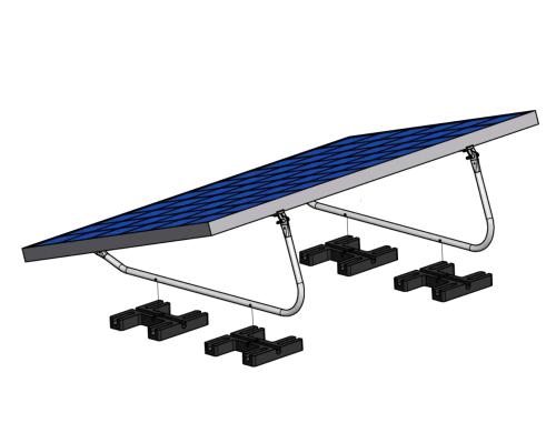 Solar-pac Montage-Kit Flachdach fr 1x 300 W Solarmodul