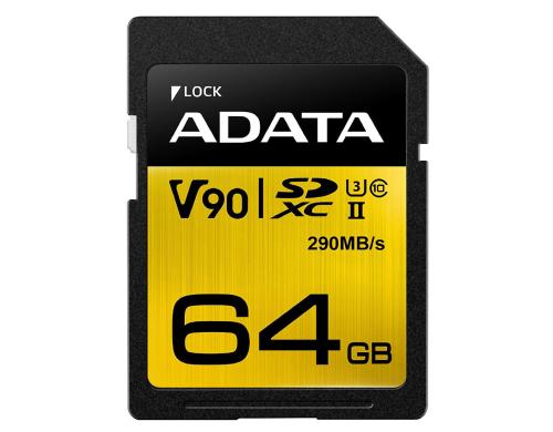 ADATA SDXC Card 64GB, Premier ONE UHS-II lesen: 290MB/s schreiben: 260MB/s