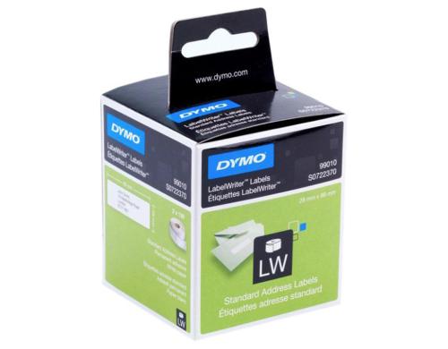 Dymo Adress-Etiketten 28mm x 89mm, weiss 2 Rollen à 130 Etiketten
