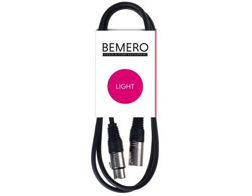 Bemero BLC1011-75BK DMX-Kabel 3-Pol 0.75m 3-Pol XLRm/XLRf, black, L-Series