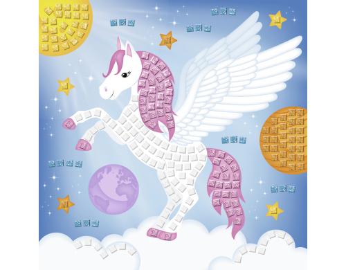 URSUS Moosgummi-Set Glitter Pegasus 1 Vorlage, Aufsteller, 432 Sticker