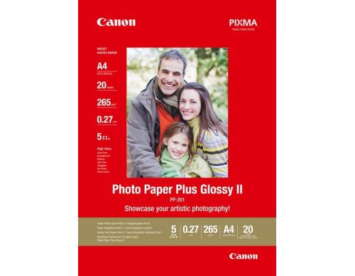 CANON Photo Paper Plus Glossy II A4 InkJet, 260g, 20 Blatt