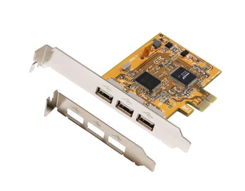PCIe EX-11053, 3 Port USB 2.0 Inkl. Low Profile Bgel