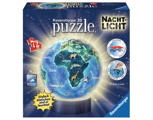 Puzzle Erde Nachtdesign Nachtlicht Alter: 6-10 Sprache