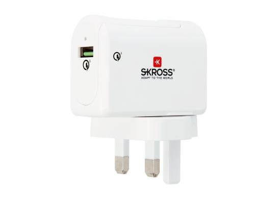 SKROSS UK USB Charger QC3.0 