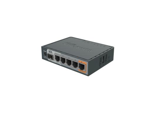 MikroTik RB760iGS hEX S: 5 Port Router 5x 1Gbps, OSv4, 1xSFP, 1xUSB, Poe-Out Port