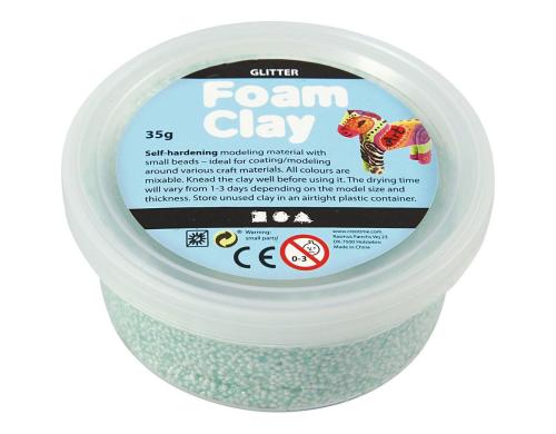 Creativ Company Foam Clay 35g, Glitzer hellgrn