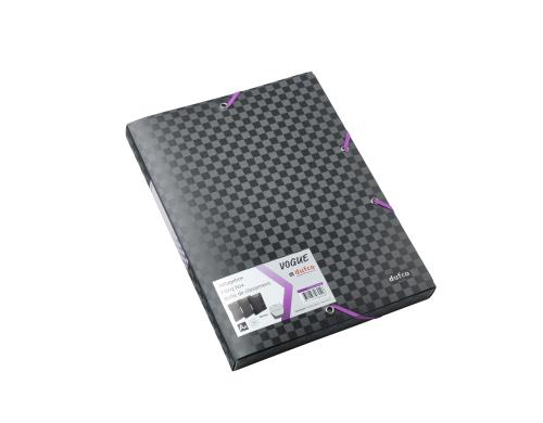Dufco Ablagebox Vogue, 30 mm, A4 schwarz,violett