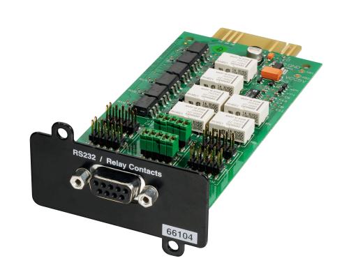 Eaton Relay-MS, Management Card Contacts RS232/Serial