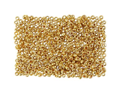 Creativ Company Rocailles Glasperlen gold, 25 g, D: 1.7 mm, 0.5 mm
