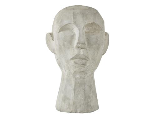 Villa Collection Skulptur Kopf Grau LxBxH: 18.5x19.5x30cm, Cement
