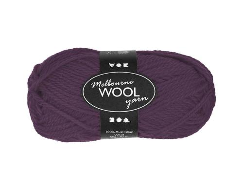 Creativ Company Wolle Melbourne 50 g Violett, L 92 m, Nadel Nr. 4, Handwsche