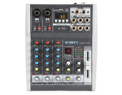 Vonyx VMM-K402 4-Kanal Mixer, DSP, USB, Player