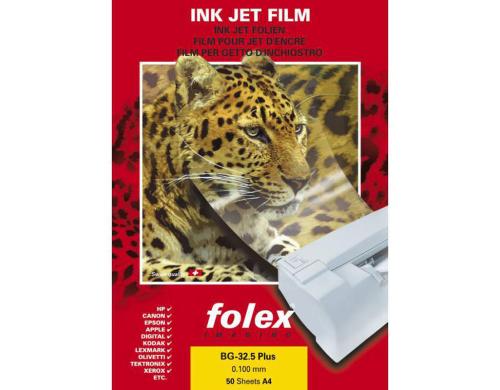 Projektionsfolie, BG-32.5 PLUS Folex, A4, 0.1 mm, 50 Blatt