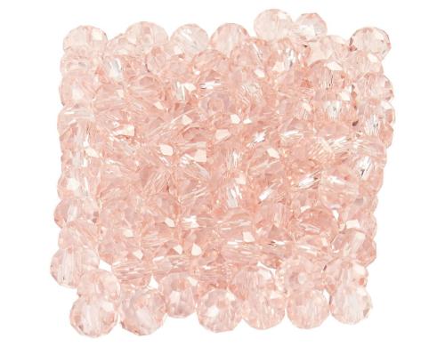 Creativ Company Glasschliffperlen rosa, 3x4 mm, L-Grsse: 0.8 mm, 100 Stck