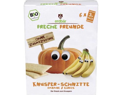 Freche Freunde Knusper-Schnitte Banane & Krbis, 6 x 3 Stk., Pack 84g