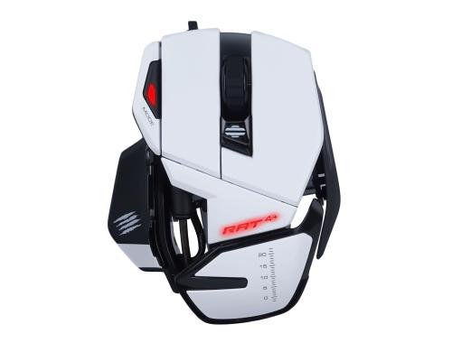 Mad Catz R.A.T. 4+ Gaming Maus, 7200 dpi, Weiss