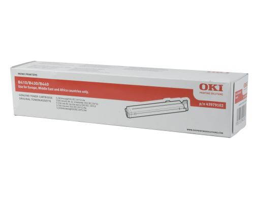 OKI Toner 43979102, schwarz,zu B410/430/440 3500 Seiten bei 5% Deckung