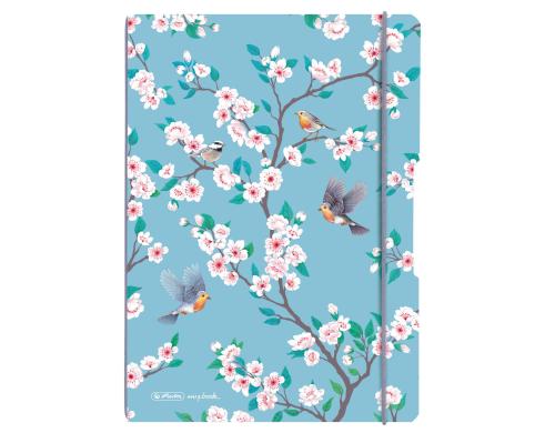 Herlitz my.book flex Notizheft A4 40 Blatt kariert und liniert, Birds