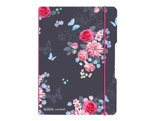 Herlitz my.book flex Notizheft A5 40 Blatt kariert, Flowers
