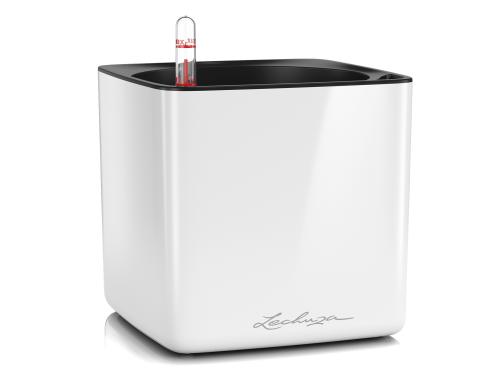 Lechuza CUBE Glossy 16 weiss highgloss