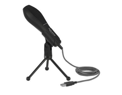Delock USB Microphon mit Tischstnder 1.35m USB-Kabel, schwarz