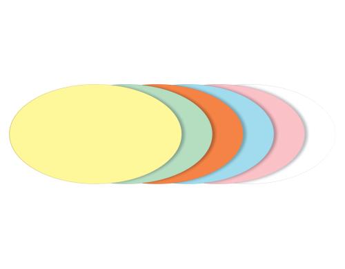 Sigel Moderationskarten 11x19cm oval gelb, grn, orange, blau, rosa, weiss