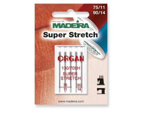 Madeira Maschinennadel Super Stretch Packung  5 Nadeln, Nadelst. 75/11, 90/14