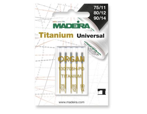 Madeira Maschinennadel TITAN Packung à 5 Nadeln, Nadelst.75/11, 80/12