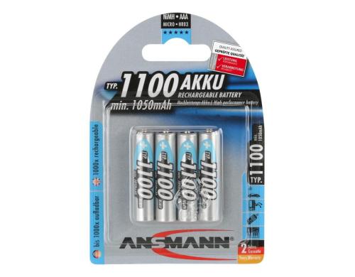 Ansmann Akku AAA NiMH 1050 mAh 1.2V 4er 