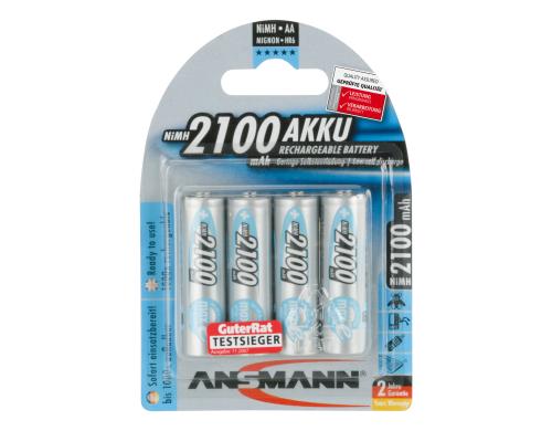 Ansmann Akku AA NiMH 2100 mAh 1.2V 4er HR6