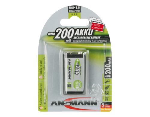 Ansmann Akku 9 V E-Block NiMH 200 mAh 1er maxE Blister