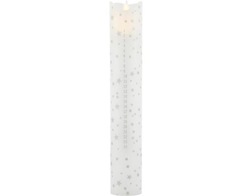 Sirius LED-Kerzen Advent Calendar silber Durchmesser: 4.8cm Hhe: 29cm