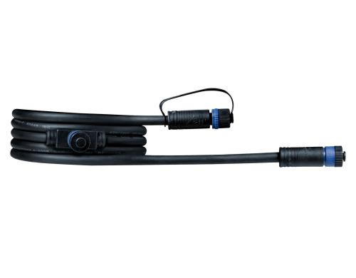 Kabel 1 In-2 Out, max. 150 W, 2 m 24V, IP68, Schwarz