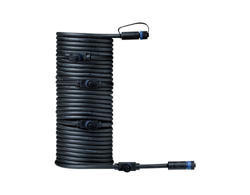 Kabel 1 In-5 Out, max. 150 W, 10 m 24V, IP68, Schwarz