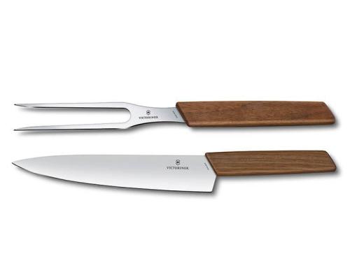 Victorinox Swiss Modern Tranchier-Set 2-teilig, Nussbaumholz