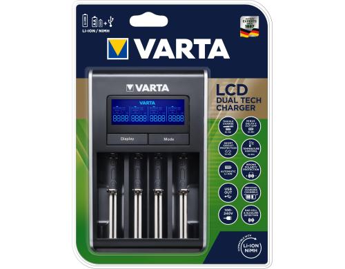 Varta LCD Dual Tech Charger 4x Ni-MH oder Li-Ionen