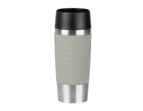 Emsa Travel Mug 0.36 l pudergrau Edelstahl, Silikon Manschette