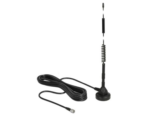 LTE/HSPA/GSM Antenne, SMA-Stecker, Schwarz 5dBi, Outdoor, Omni, magnetisch, 34cm, 3m