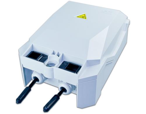 IP55 Patch-/Spleissbox mittel,inkl 6Kasette Schrumpfspleissschutz, max. 72 Spleissungen